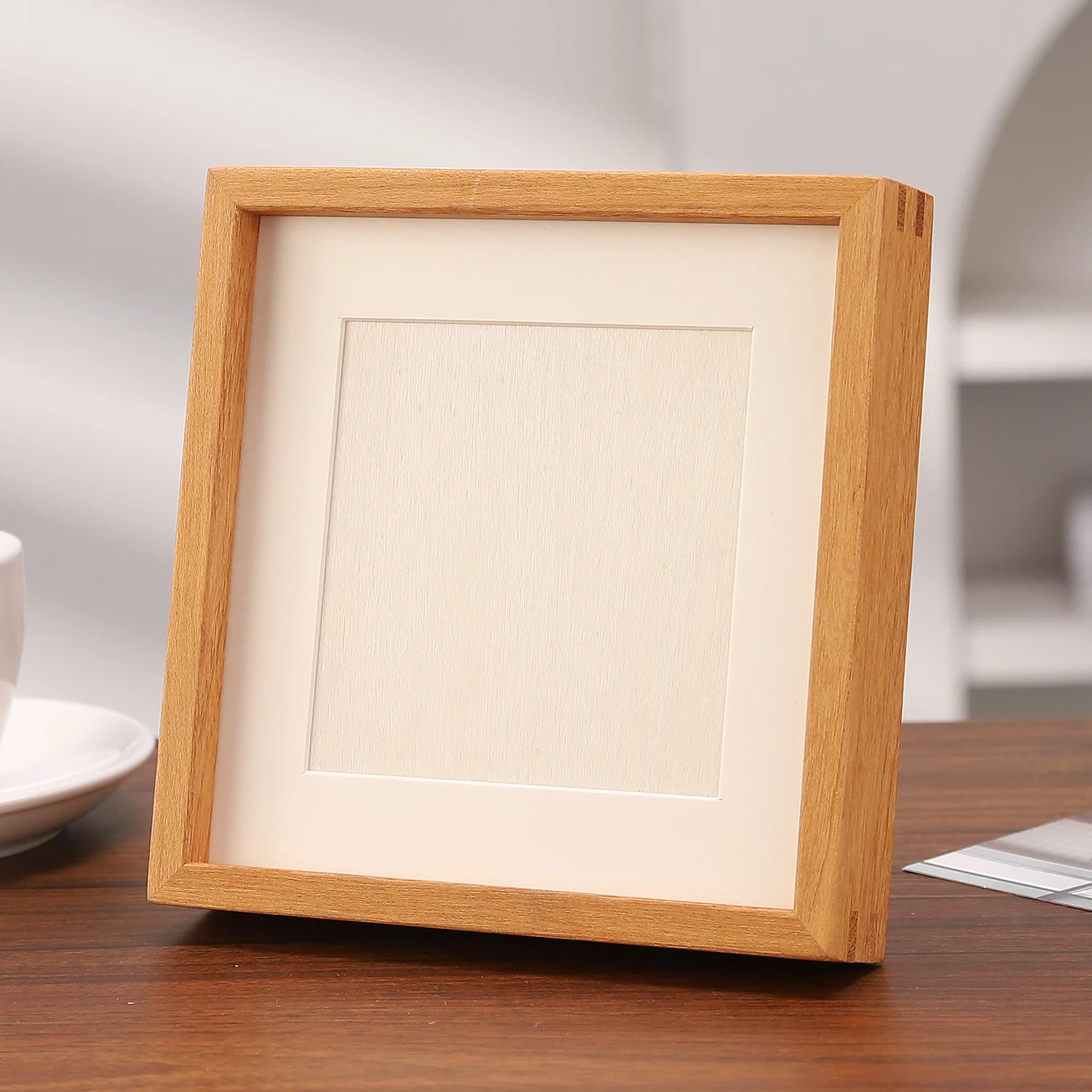 Bamboo Photo Frame - Solid Wood Square Picture Frame Traditional