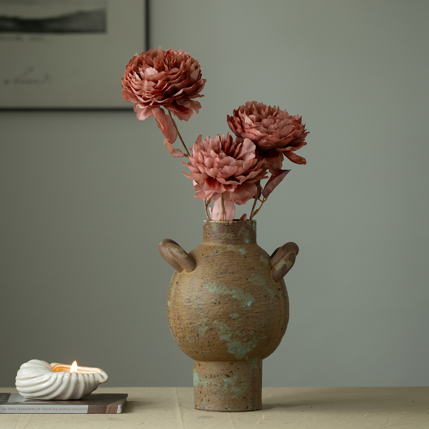 CAPIRON Rustic Ceramic Vase Fr - đánh giá và giá Pampas Grass Decor
