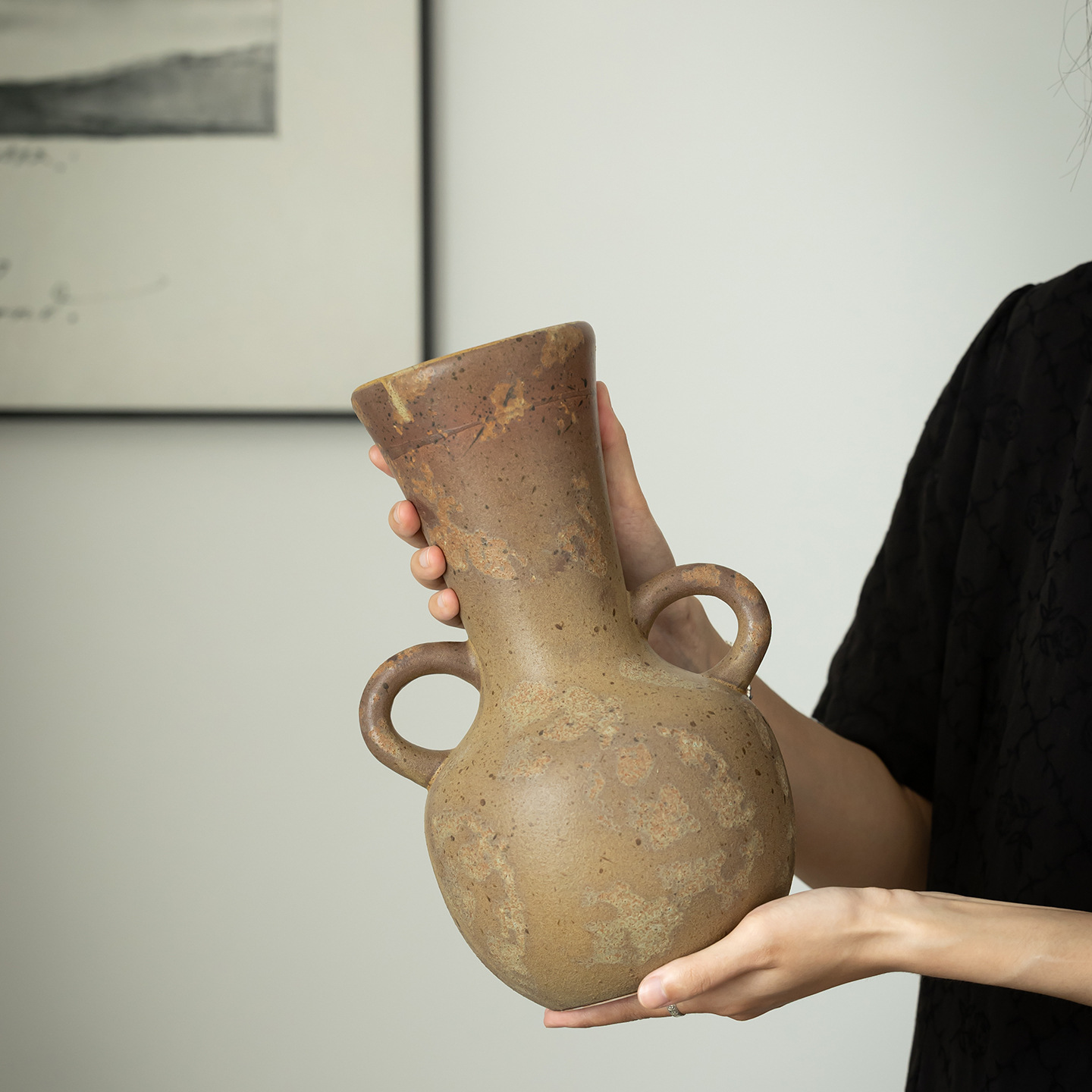 CAPIRON Rustic Ceramic Vase Fr - đánh giá và giá Pampas Grass Decor