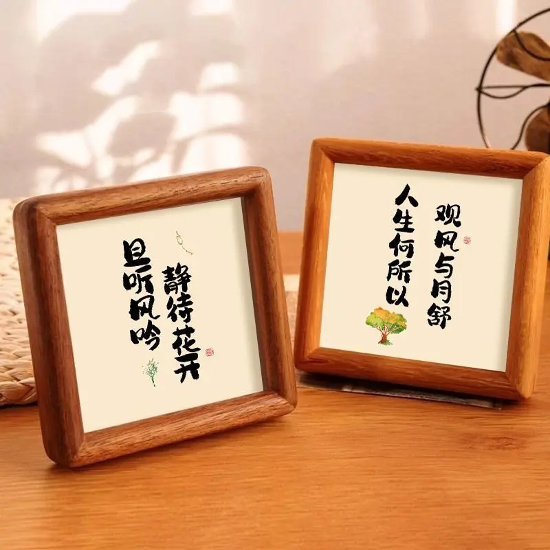 Square Black Walnut Photo Fram - đánh giá và giá Bamboo Photo Frame