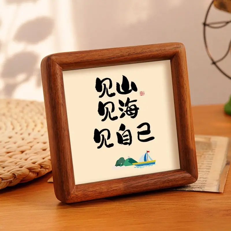 Square Black Walnut Photo Fram - đánh giá và giá Bamboo Photo Frame