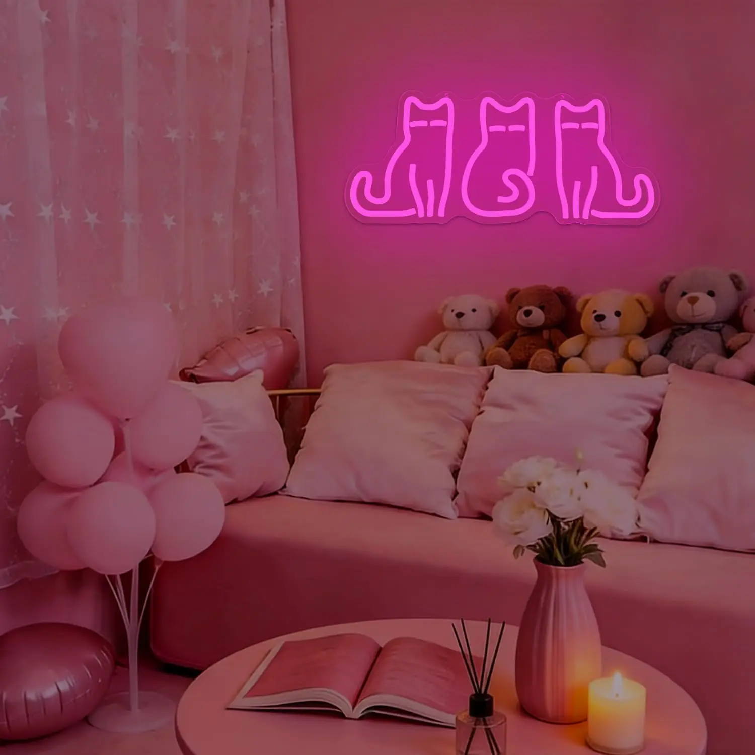 Cats Neon Sign USB LED Neon Li - đánh giá và giá Home Decor Theme