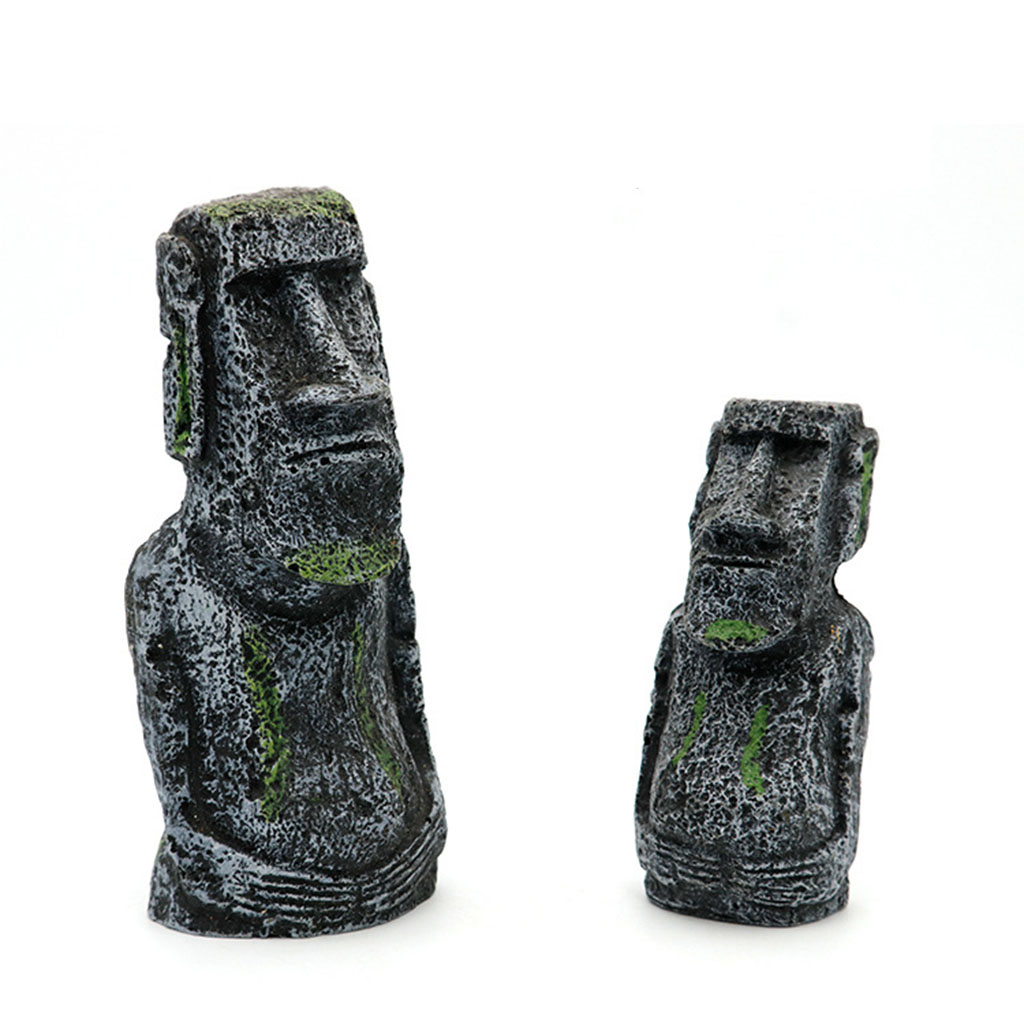 Resin Fish Tank Moai Decor Eas - đánh giá và giá Home Decor Za