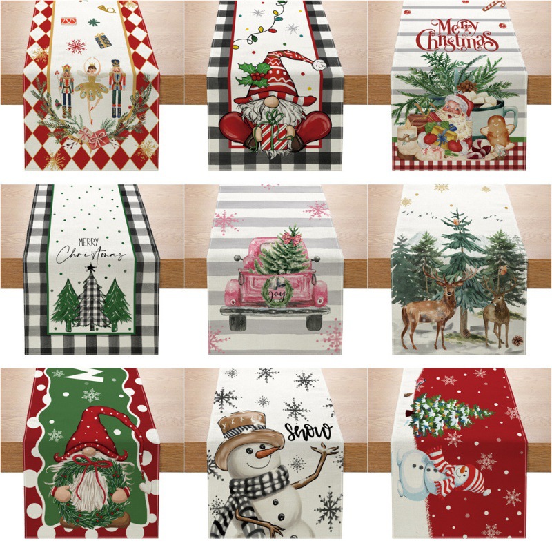 Christmas Table Runner New Xma - đánh giá và giá Linen Table Runner