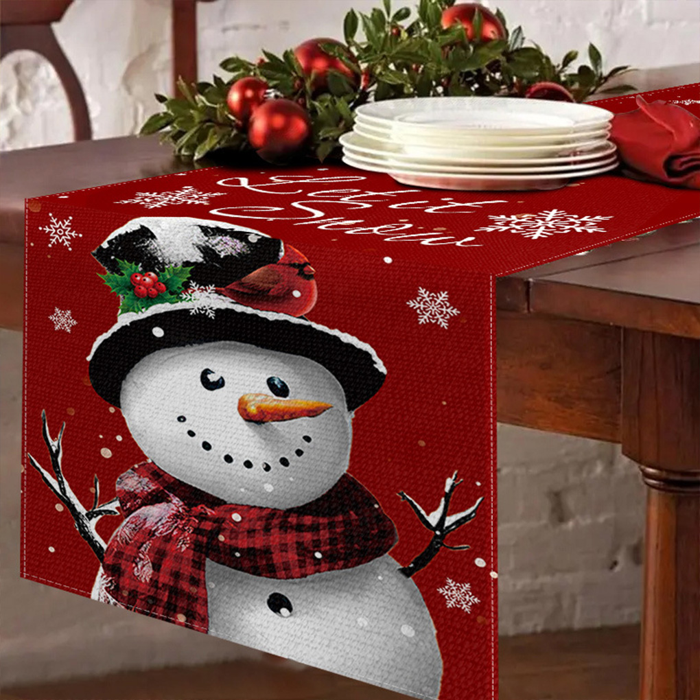 Festive Floral Christmas Table - đánh giá và giá Linen Table Runner