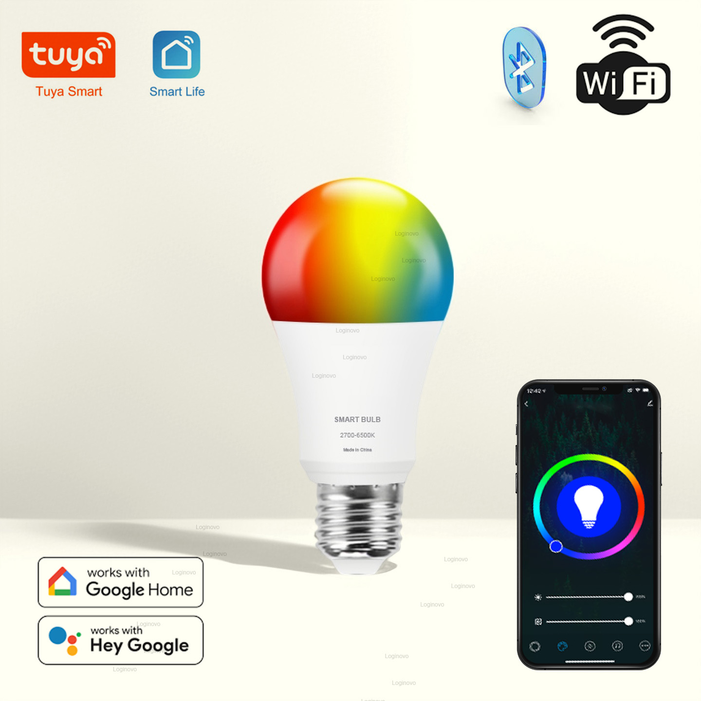 Tuya LED Bulb Lamp Bluetooth/W - đánh giá và giá Home Decor Free App