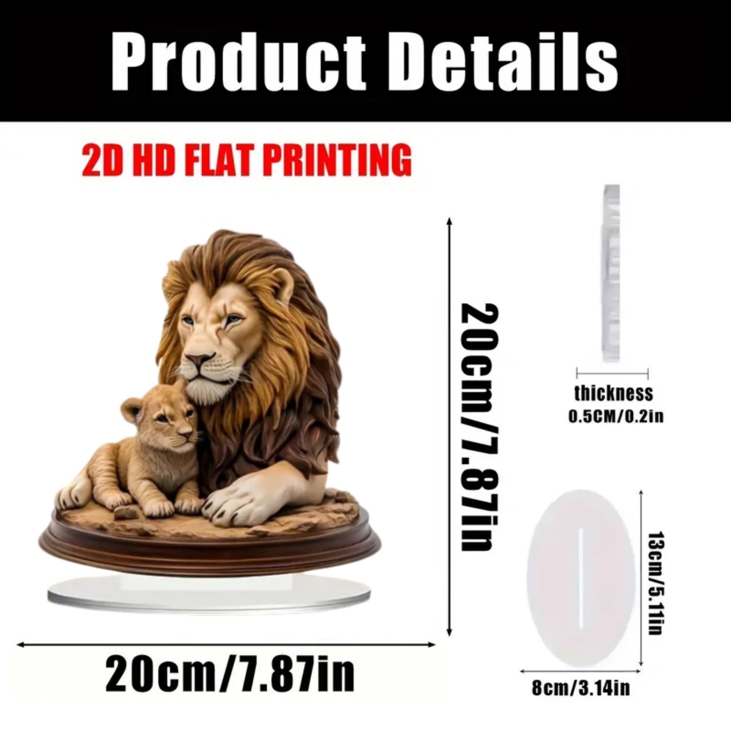 Male Lion Statue,2D Flat Anima - đánh giá và giá Home Decor Theme