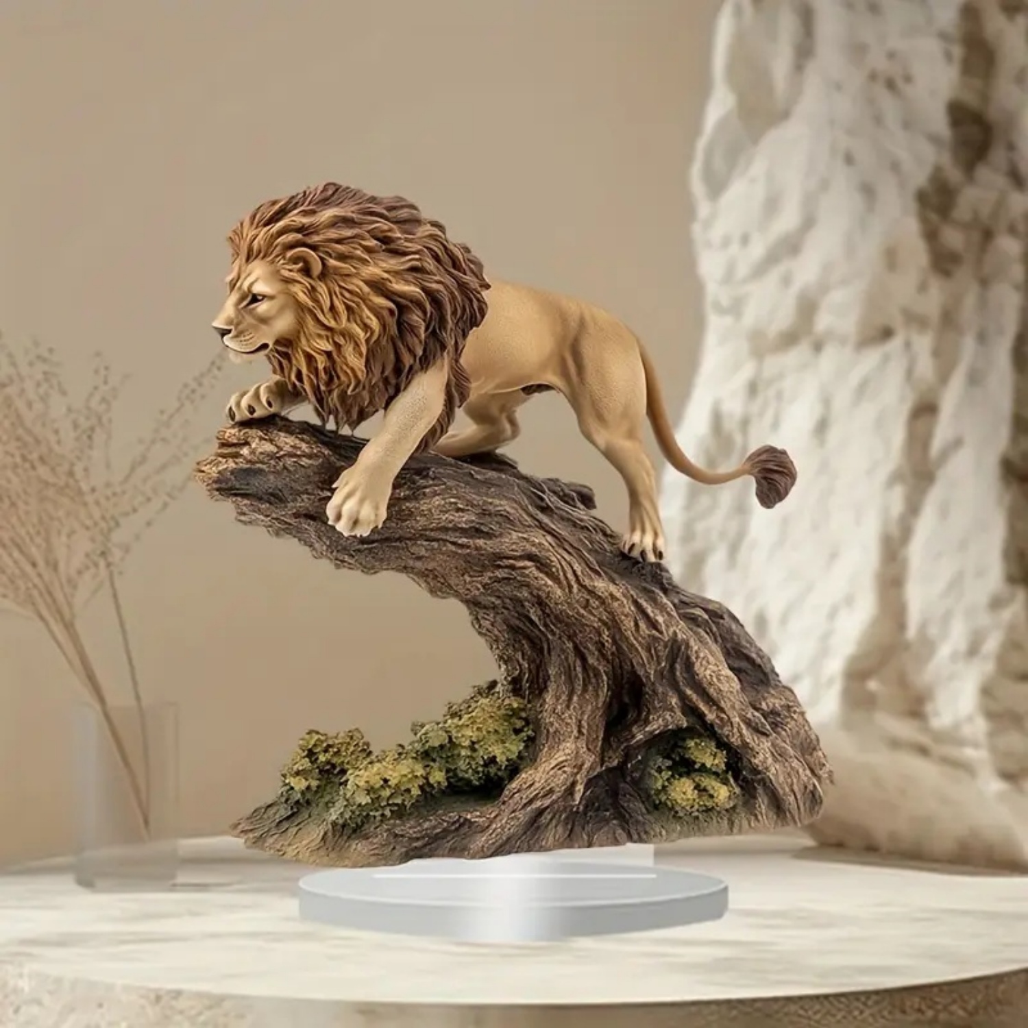 Male Lion Statue,2D Flat Anima - đánh giá và giá Home Decor Theme