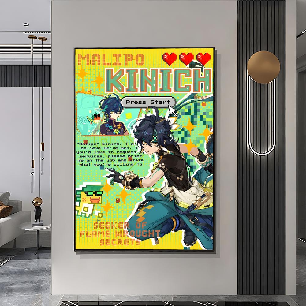 genshin magazine style Poster  - đánh giá và giá Home Decor Magazine