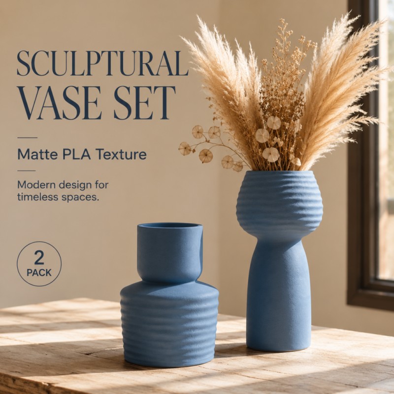 2Pcs Rough Wavy Textured Blue  - đánh giá và giá Pampas Grass Decor