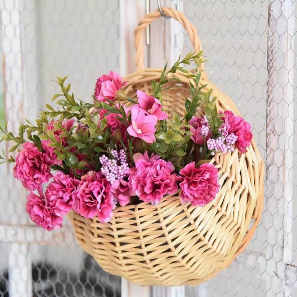 Hand Made Wicker Rattan Flower - đánh giá và giá Rattan Plant Basket