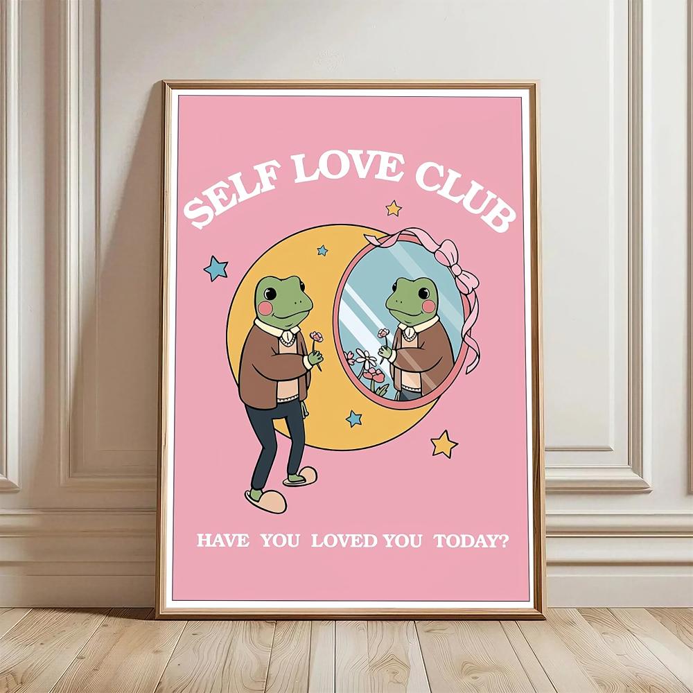 Self Love Frog HD Wall Art Pos - đánh giá và giá Home Decor Y2K