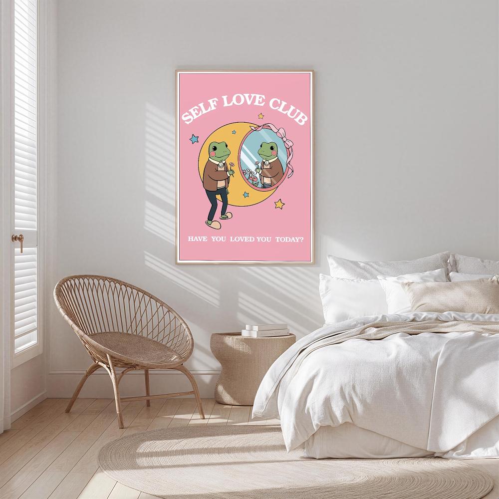 Self Love Frog HD Wall Art Pos - đánh giá và giá Home Decor Y2K