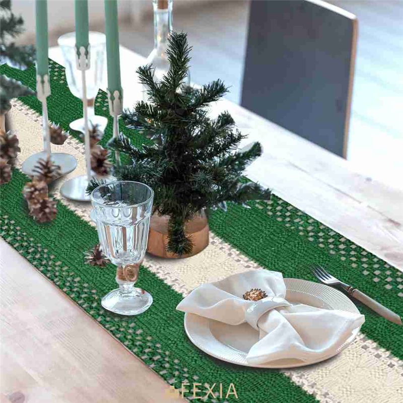 DT15 Boho Farmhouse Table Runn - đánh giá và giá Linen Table Runner